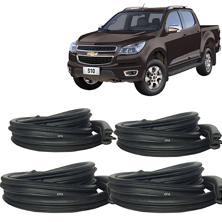 Kit Borracha De Vedacao Das Portas S10 2012 Ate 2020 - 4 Peças